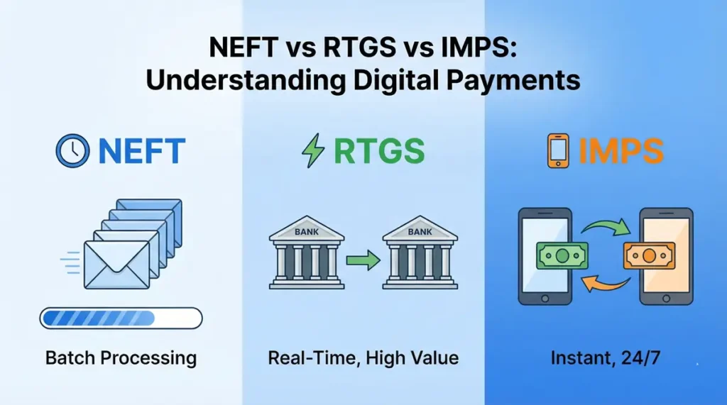 neft vs rtgs vs imps payment method